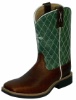 Twisted X CCW0002 for $99.99 Children's Square Toe Western Boot with Cognac Glazed Pebble Leather Foot and a New Wide Toe